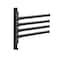 JYL HOME Swivel Hand Towel Bar Bathroom Swing Hanger Towel Rack Holder Matte Black Finish Wall Mounted 4Arm