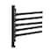 JYL HOME Swivel Hand Towel Bar Bathroom Swing Hanger Towel Rack Holder Matte Black Finish Wall Mounted 5Arm