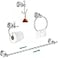 WOLIBEER Crystal Bathroom Accessories Chrome 24 Inch Towel Bar Set Polished Brass Toilet Paper Holder Towel Ring Coat Hooks Bathroom Hardware 4 Pieces Wall Mounted