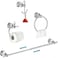 WOLIBEER Crystal Bathroom Accessories Chrome 24 Inch Towel Bar Set Polished Brass Toilet Paper Holder Towel Ring Coat Hooks Bathroom Hardware 4 Pieces Wall Mounted