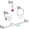 WOLIBEER Crystal Bathroom Accessories Chrome 24 Inch Towel Bar Set Polished Brass Toilet Paper Holder Towel Ring Coat Hooks Bathroom Hardware 4 Pieces Wall Mounted