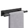 NearMoon Self Adhesive Hand Towel HolderTowel Ring Stainless Steel Hand Towel Bar Rustproof Stick on WallTowel Rack for BathroomKitchen Sticky and Wall Mounted 1 Matte Black
