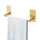 Songtec Gold Towel Bar 9Inch Adhesive Bath Towel Rack No Drill Strong Adhesion Tape Mount Towel Holder Stainless Steel Brushed Gold
