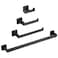 Lava Odoro 4Piece Bathroom Hardware Accessories Set Matte Black Towel Bar Set Stainless Steel Wall Mount Towel Holder Set Bathroom Accessories Kit