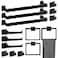 pabues PABUES 15 Pieces 236Inch Bathroom Hardware Accessories SetBlack TStainless Steel Bathroom Hardware SetBath Towel Bar Kit