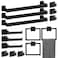 pabues PABUES 15 Pieces 236Inch Bathroom Hardware Accessories SetBlack TStainless Steel Bathroom Hardware SetBath Towel Bar Kit