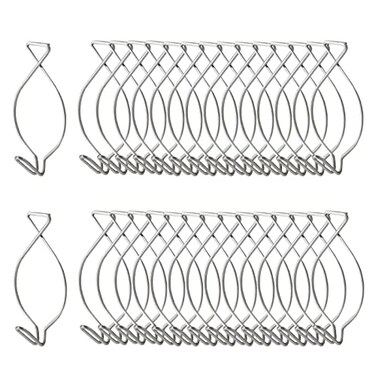 Bonsicoky 60 Pcs Drop Ceiling Hook Clips with Hook Grid Hanging Ceiling Hook Clips for Office Classroom Home Party and Wedding Decoration