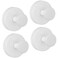 ZESLMG Suction Cup Hooks for Shower White Wreath Hangers for Front Door Glass Window Bathroom Kitchen Wall Removable Towel Holder Bath Robe Loofah Coat Hooks No Damage for Hanging 4 Pack