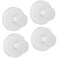 ZESLMG Suction Cup Hooks for Shower White Wreath Hangers for Front Door Glass Window Bathroom Kitchen Wall Removable Towel Holder Bath Robe Loofah Coat Hooks No Damage for Hanging 4 Pack