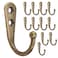 Alele 12Pcs Brass Wall HooksSingle Prong Hook HangerRobe Towel HooksZinc Die Cast Single Prong Hook 12p