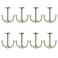 DEEKOUDT Anchor Two Prong Ceiling Hook for Closet Top Bathroom Kitchen Cabinet Garage Pack of 8 Bronze