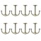 DEEKOUDT Anchor Two Prong Ceiling Hook for Closet Top Bathroom Kitchen Cabinet Garage Pack of 8 Bronze