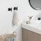 Angle Simple Matte Black Towel Hook 2 PCS SUS304 Stainless Steel Kitchen Bathroom Towel Holder Round Coat Robe Hanger for Wall
