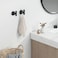 Angle Simple Matte Black Towel Hook 2 PCS SUS304 Stainless Steel Kitchen Bathroom Towel Holder Round Coat Robe Hanger for Wall