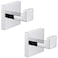 Angle Simple Towel Hooks SUS 304 Stainless Steel Bathroom Towel Hooks Wall Robe Coat Hanger Polished Chrome 2 Pack