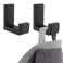 APLusee L Shape Bath Towel Hook 2 Pack 304 Stainless Steel Coat Holder Wall Mounted Storage Hanger for Bathroom Kitchen Matte Black