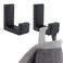 APLusee L Shape Bath Towel Hook 2 Pack 304 Stainless Steel Coat Holder Wall Mounted Storage Hanger for Bathroom Kitchen Matte Black