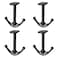 BAMI-LEE House BAMILEE House Zinc Alloy Double Prong Ceiling Hooks 4Pack Under Shelf Coat Hooks Hanging Towel Robe Clothes Cap Bathroom Kitchen Cabinet Garage Use Black