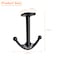 BAMI-LEE House BAMILEE House Zinc Alloy Double Prong Ceiling Hooks 4Pack Under Shelf Coat Hooks Hanging Towel Robe Clothes Cap Bathroom Kitchen Cabinet Garage Use Black