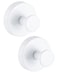 Benvo Suction Cup Hooks No Drill Hooks Stainless Steel Hanging Hooks for Shower Bathroom Kitchen to Hang Towels Robes Loofah Waterproof Hooks Mounting on Glass Doors Tile Mirrors2 Pack White