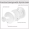 Benvo Suction Cup Hooks No Drill Hooks Stainless Steel Hanging Hooks for Shower Bathroom Kitchen to Hang Towels Robes Loofah Waterproof Hooks Mounting on Glass Doors Tile Mirrors2 Pack White
