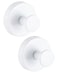 Benvo Suction Cup Hooks No Drill Hooks Stainless Steel Hanging Hooks for Shower Bathroom Kitchen to Hang Towels Robes Loofah Waterproof Hooks Mounting on Glass Doors Tile Mirrors2 Pack White