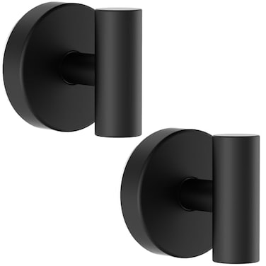 Bntuk Suction Cup Hooks Removable Shower Hooks for Inside Shower Towel Hooks for Bathroom Window Glass Mirror Tile Bath Robe Looafh Hook for Hanging Waterproof Rustproof Black 2 Pack