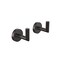 CalcMetal LAKETON Collection 2 Packs Modern Zinc Robe Towel and Coat Hook Wall Hook for Bath and Kitchen Two Screws with Threaded Wall Anchor Easy to Install Venetian Bronze