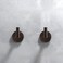 CalcMetal LAKETON Collection 2 Packs Modern Zinc Robe Towel and Coat Hook Wall Hook for Bath and Kitchen Two Screws with Threaded Wall Anchor Easy to Install Venetian Bronze