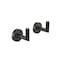 CalcMetal LAKETON Collection 2 Packs Modern Zinc Robe Towel and Coat Hook Wall Hook for Bath and Kitchen Two Screws with Threaded Wall Anchor Easy to Install Venetian Bronze