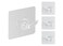 COLINCH Waterproof Adhesive Wall Hooks Double Hook Bathroom Hanger for Shower Kitchen RV No Drill Plastic Hooks for Razors Loofahs Towels 4 Pack Sandra Series
