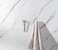 COLINCH Waterproof Adhesive Wall Hooks Double Hook Bathroom Hanger for Shower Kitchen RV No Drill Plastic Hooks for Razors Loofahs Towels 4 Pack Sandra Series