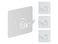 COLINCH Waterproof Adhesive Wall Hooks Double Hook Bathroom Hanger for Shower Kitchen RV No Drill Plastic Hooks for Razors Loofahs Towels 4 Pack Sandra Series