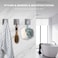 DakGagMah Adhesive Towel Stainless Steel Hooks Heavy Duty Stick on Wall Hooks Shower Hooks for Bathroom Kitchen Hoom Door4 Packs Silver
