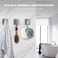 DakGagMah Adhesive Towel Stainless Steel Hooks Heavy Duty Stick on Wall Hooks Shower Hooks for Bathroom Kitchen Hoom Door4 Packs Silver