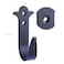 MUMIAO Decorative Iron Hooks Black Wall Mounted Hooks Heavy Duty Rustic Metal Hanger for Hanging Coats Hats Bags Rustic Towel Key Holder Scarves Purses Backpacks Home Decor 3