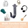 MUMIAO Decorative Iron Hooks Black Wall Mounted Hooks Heavy Duty Rustic Metal Hanger for Hanging Coats Hats Bags Rustic Towel Key Holder Scarves Purses Backpacks Home Decor 3