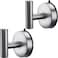 DGYB Large Suction Cup Hooks for Shower Set of 2 Brushed Nickel Towel Hooks for Bathrooms 11 Lbs Wall Hook for Hanging Coat Robes Loofah