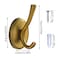 DMYMAT Antique Brass Towel Hooks Vintage Gold Bathroom Robe Hooks Wall Mounted 4 Pack Heavy Duty Wall Coat Hooks for Farmhouse Bedroom Kitchen