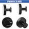 Dntorx Vacuum Suction Cup Hooks 4 Pack Stainless Steel Suction Hook for Shower Bathroom Towel Hooks Shower Hooks Holders Hanging Towels Loofah Robe CoatBlack