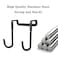 Envibe Shower Door Hooks Towel Hooks Shower Squeegee Hooks Cabinet Hook Over Door Hooks for Bathroom Frameless Glass Shower Door Maximum 078 inch Thick 4 Pack Black
