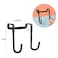 Envibe Shower Door Hooks Towel Hooks Shower Squeegee Hooks Cabinet Hook Over Door Hooks for Bathroom Frameless Glass Shower Door Maximum 078 inch Thick 4 Pack Black