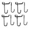 Envibe Shower Door Hooks Towel Hooks Shower Squeegee Hooks Cabinet Hook Over Door Hooks for Bathroom Frameless Glass Shower Door Maximum 078 inch Thick 4 Pack Black
