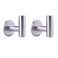 GERZWY Adhesive Hooks Heavy Duty Wall Hooks Waterproof Stainless Steel Coat Hooks Towel Robe Hook Rack Wall Mount 2Packs Brushed Finish DZY026LS