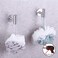 GERZWY Adhesive Hooks Heavy Duty Wall Hooks Waterproof Stainless Steel Coat Hooks Towel Robe Hook Rack Wall Mount 2Packs Brushed Finish DZY026LS