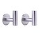 GERZWY Adhesive Hooks Heavy Duty Wall Hooks Waterproof Stainless Steel Coat Hooks Towel Robe Hook Rack Wall Mount 2Packs Brushed Finish DZY026LS