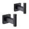 GERZWY Bathroom Matte Black Coat Hook SUS 304 Stainless Steel Single TowelRobe Clothes Hook for Bath Kitchen Garage Heavy Duty Contemporary Hotel Style Wall Mounted 2 Pack DG1407BK