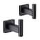 GERZWY Bathroom Matte Black Coat Hook SUS 304 Stainless Steel Single TowelRobe Clothes Hook for Bath Kitchen Garage Heavy Duty Contemporary Hotel Style Wall Mounted 2 Pack DG1407BK