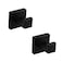 GERZWY Bathroom Matte Black Coat Hook SUS 304 Stainless Steel Single TowelRobe Clothes Hook for Bath Modern Style Wall Mounted 2 Pack FG16072BK
