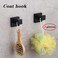 GERZWY Bathroom Matte Black Coat Hook SUS 304 Stainless Steel Single TowelRobe Clothes Hook for Bath Modern Style Wall Mounted 2 Pack FG16072BK